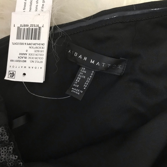 AIDAN MATTOX CREPE ONE SHOULDER COCKTAIL DRESS - Picture 6 of 8